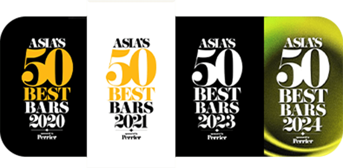 Asia's 50 Best Bars 4年分のロゴ画像